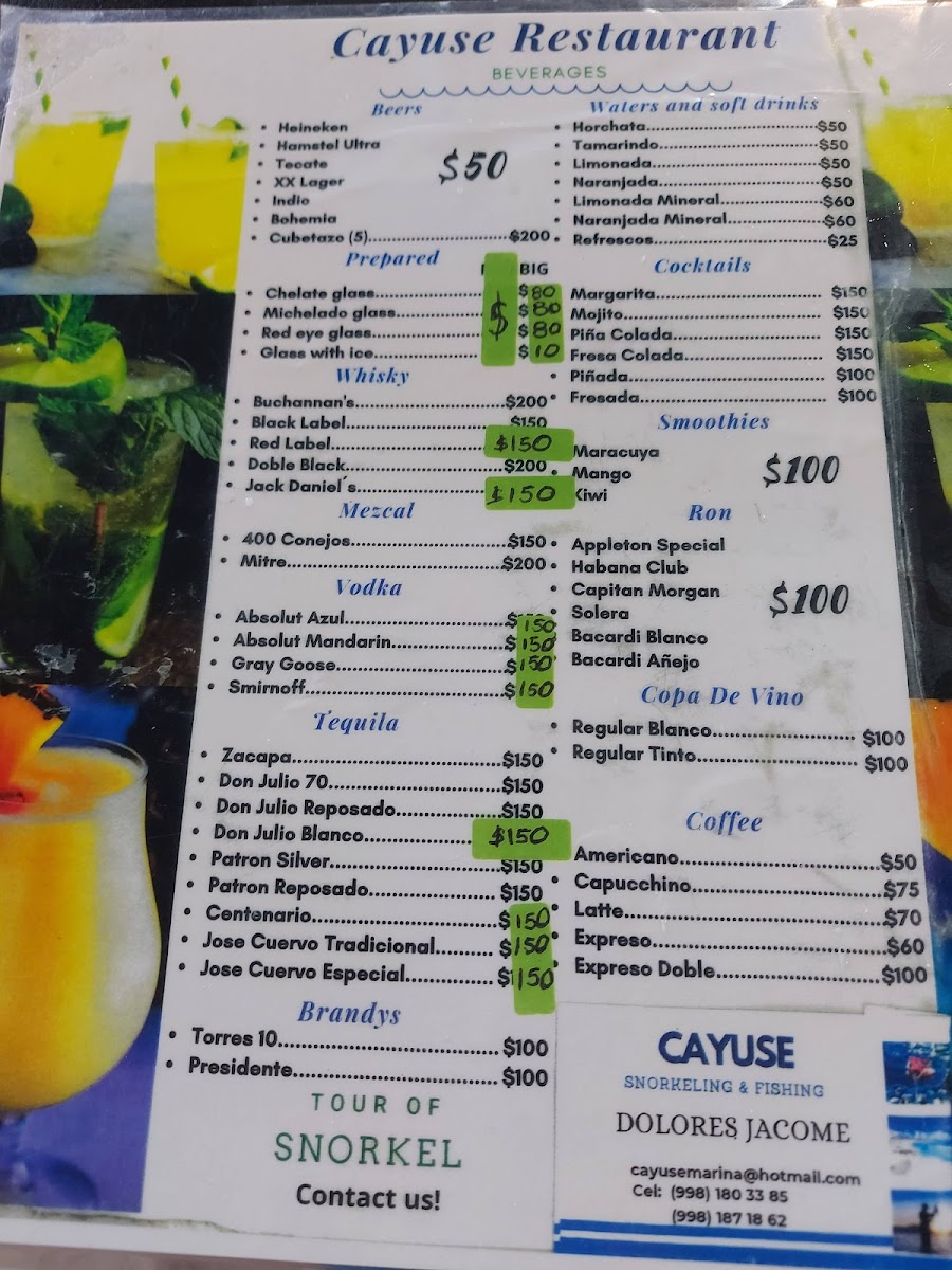 Cockteleria Chayito / Cayuse Menu - Image 2