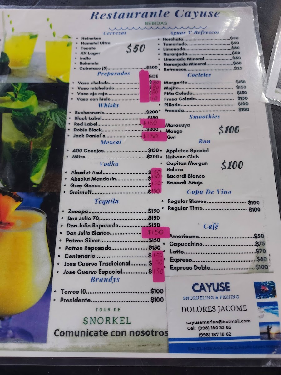 Cockteleria Chayito / Cayuse Menu - Image 3